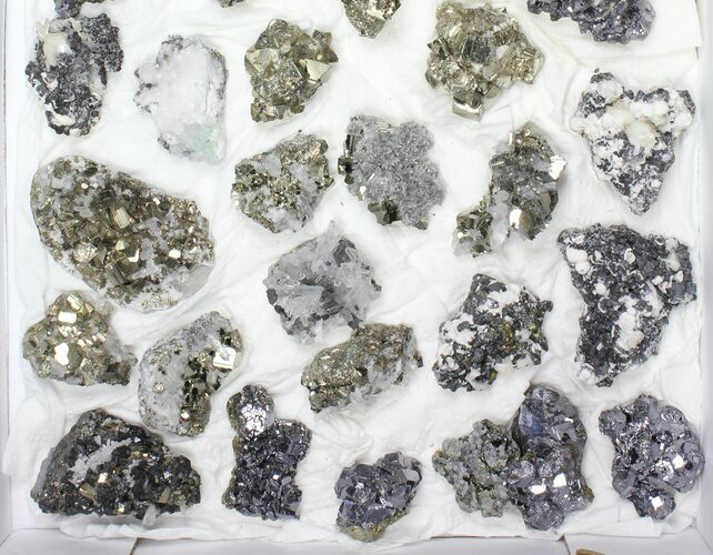 Wholesale Flat - Pyrite, Galena, Quartz, Etc From Peru - Pieces #96982